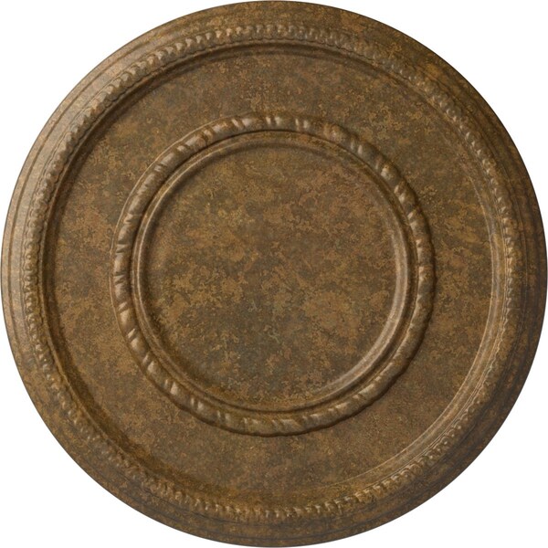 Ekena Millwork Federal Roped Large Ceiling Medallion (Canopies up to 7 3/4"), 17 3/8"OD x 1 1/8"P, Rubbed Bronze CM17FERZS - main